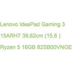 Lenovo 16 GB - AMD Ryzen 7 Notebooks Lenovo ideapad gaming 3 15arh7 39,62cm
