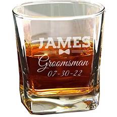 Personalized Groomsmen Whiskey Glass 9fl oz