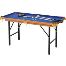Soozier 55'' Portable Folding Billiards Table Game Pool Cues, Ball, Chalk