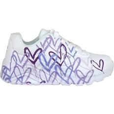 Skechers Kid's JGoldcrown Uno Lite Spread the Love - White/Light Purple
