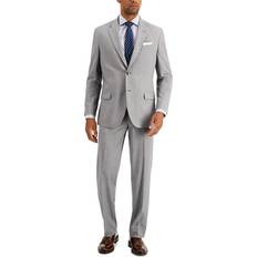 Men Suits Nautica Men's 2 Pc Business Two Button Suit - Lt Grey Solid