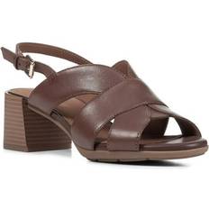 Geox Shoes Geox New Mary Karmen Leather Sandal Brown