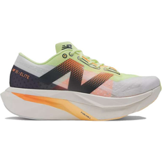 Multicolored Running Shoes New Balance FuelCell SuperComp Elite v4 M - White/Bleached Lime Glo/Hot Mango
