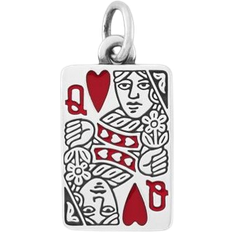 Black Charms & Pendants James Avery Queen of Hearts Charm - Silver/Red/Black