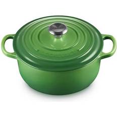 Le Creuset Bamboo Green Signature Cast Iron Round with lid 0.63 gal 7.9 "