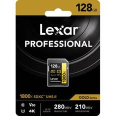 LEXAR 128 GB Minnekort & minnepenner LEXAR Professional SDXC 280/210 MB/s Class 10 UHS-II U3 V60 1800x 128GB