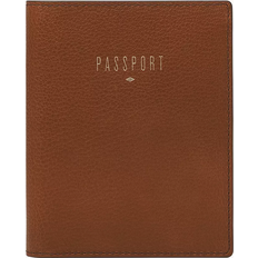 Gold Passport Covers Fossil Travel RFID Passport Case - Brown