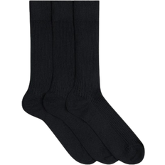 ASKET The Ribbed Cotton Socks 3-pack - Black