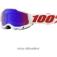 100% Accuri II Pure Motocross Brille Motocross-Brille, weiss-rot