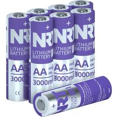 NRT AA Lithium Battery 3000mAh 8-pack