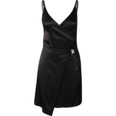 Damen Kleider Calvin Klein Wrapover Slip Dress Black