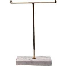 Smykketre Dark Low Marble Stand - White