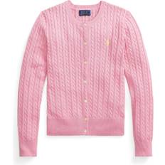 S Knitted Sweaters Children's Clothing Polo Ralph Lauren Girl's Cable-Knit Cotton Cardigan - Florida Pink/Oasis Yellow