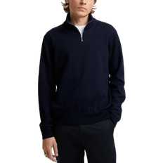 ASKET The Merino Half Zip Sweater - Dark Navy