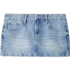 Mango Avery Low Rise Denim Mini Skirt - Medium Vintage Blue