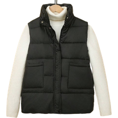 Shein Teen Girl 1pc Zipper Front Vest Down Coat