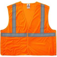 Ergodyne GloWear High Visibility Vest: 4X/5X-Large Orange, Hook & Loop Closure, Pocket Part #21069