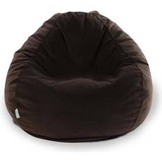 Majestic Home Goods Faux Suede Classic Dark Brown Bean Bag