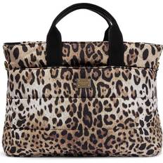 Diaper Bags Dolce & Gabbana Nylon Mamma Bag with Leopard Print