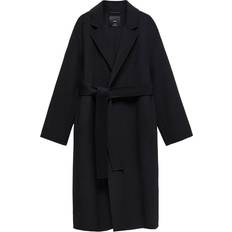 S Coats Mango Batin Belt Handmade Coat - Black