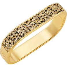 Michael Kors Jewelry Michael Kors Plated Cheetah Print Bangle Bracelet Gold