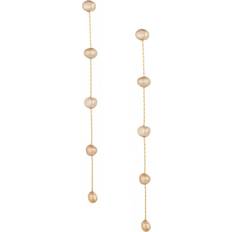 Gold Earrings Ettika Dripping Delicate Drop Earrings - Gold/Pearls