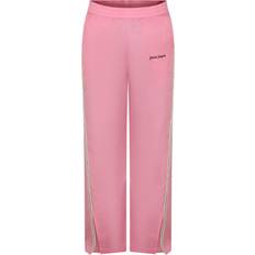 Rayon Kinderbekleidung Palm Angels Kids Logo wide-leg track pants pink Y