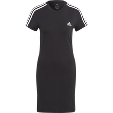 Adidas Damen - T-Shirt-Kleider adidas Essentials 3-Stripes Tee Dress - Black/White