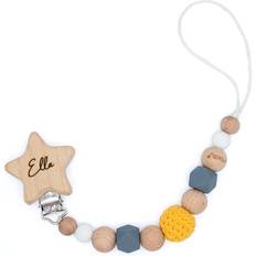 Mallilu Ella Pacifier Chain with Star Clip