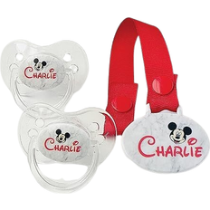 Personalized Pacifier Clip with Mickey or Minnie Name