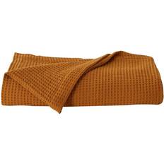 Blankets King Knit Waffle Weave Cotton Bed Blankets Bronze