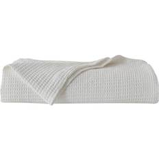 Blankets Knit Waffle Weave Cotton Bed Blankets White