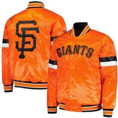 Starter Men's Orange San Francisco Giants Home Game Satin Full-Snap Varsity Jacket