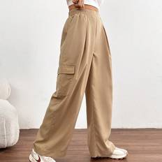Shein Cargo Pants - Women Shein Cargo Wide Leg Pants With Pockets