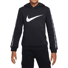 Nike Junior Sportswear Repeat Fleece Hoodie - Black/White