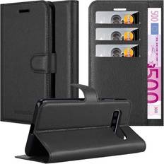 Cadorabo PHANTOM SCHWARZ, Samsung Galaxy S10 PLUS Case for Samsung Galaxy S10 PLUS Cover Book Wallet Protection PU Leather Magnetic Etui Black