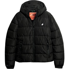 Herre - Vatterte jakker Superdry Sports Hooded Quilted Jacket - Black