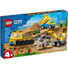Baustellen Lego Lego City Construction Trucks & Wrecking Ball Crane 60391