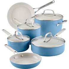 KitchenAid Cookware Sets KitchenAid Hard Anodized Ceramic Blue Velvet with lid 10 Parts