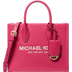 Michael Kors Mirella Small Pebbled Leather Crossbody Bag - Electric Pink Multi