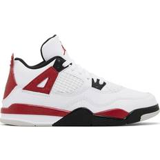 White Children's Shoes Nike Air Jordan 4 Retro Red Cement PS - White/Fire Red/Black/Neutral Grey