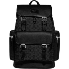 Coach Sprint Backpack In Signature Jacquard - Silver/Charcoal/Black