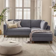 Furniturebox Frost Luxury Grey Sofa 238cm 3-Sitzer