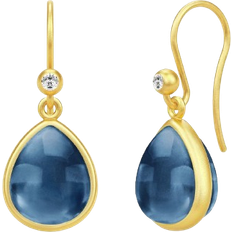 Julie Sandlau Paloma Earrings - Gold/Blue/Transparent