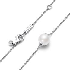 Pearl Jewelry Pandora Sterling Silver Sparkling Treated Freshwater Cultured Pearl Collier Necklace Silver