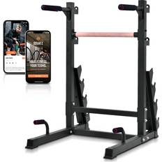 Squatz Multifunction Dip Rack Stand Smart Workout Station W/ Weight Rack