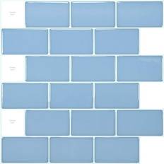 Art3d 10-Sheet Peel and Stick Tile Backsplash tile for Kitchen Backsplash Blue