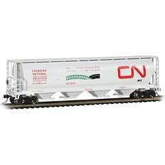 Bachmann Trains Canadian 4 Bay Cylindrical Grain Hopper CN Environmental HO Scale Grey