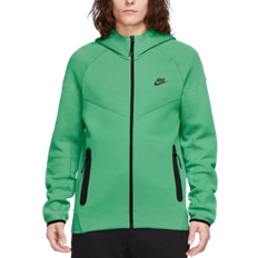 Men Tops Nike Sportswear Men's Tech Fleece Windrunner Zip Up Hoodie - Spring Green/Black
