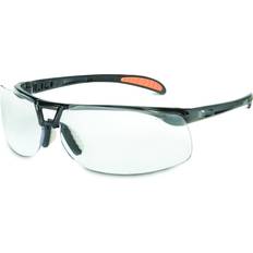 Uvex S4200HS Protege Safety Glasses, Black Frame, Clear HS Lens